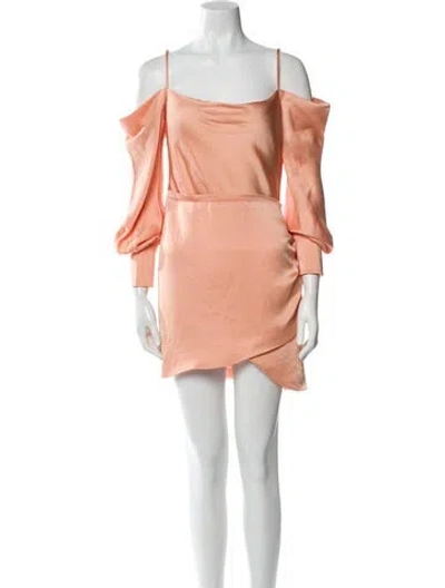 Pre-owned Simkhai Square Neckline Mini Dress In Orange