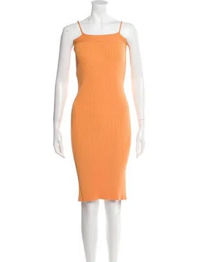 Pre-owned Simkhai Square Neckline Mini Dress In Orange