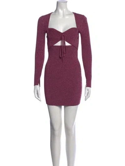 Pre-owned Simkhai Square Neckline Mini Dress In Pink