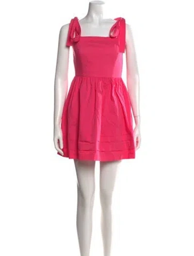 Pre-owned Simkhai Square Neckline Mini Dress In Pink
