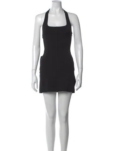 Pre-owned Simkhai Square Neckline Mini Dress W/ Tags In Black