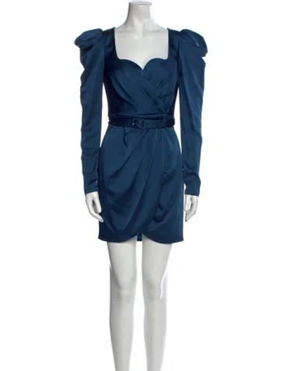 Pre-owned Simkhai Square Neckline Mini Dress W/ Tags In Blue