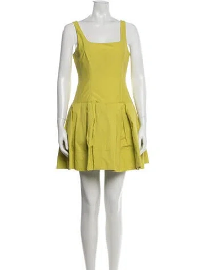 Pre-owned Simkhai Square Neckline Mini Dress W/ Tags In Green