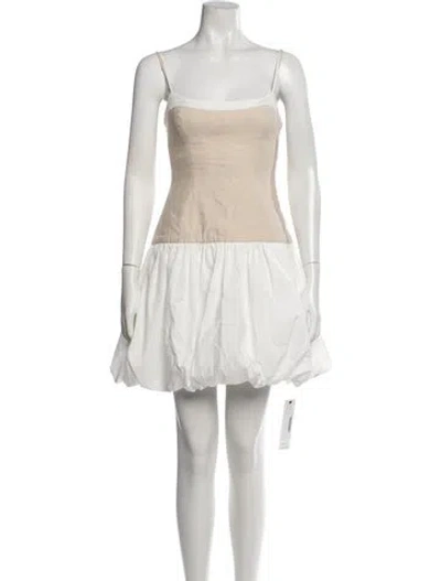 Pre-owned Simkhai Square Neckline Mini Dress W/ Tags In Neutral