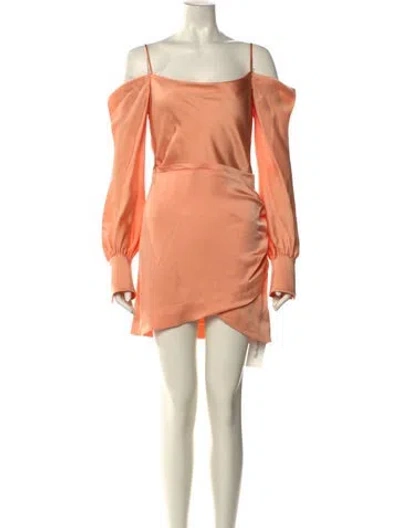Pre-owned Simkhai Square Neckline Mini Dress W/ Tags In Orange