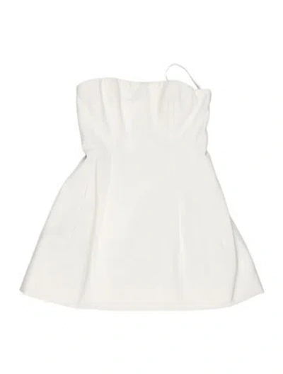 Pre-owned Simkhai Square Neckline Mini Dress In White