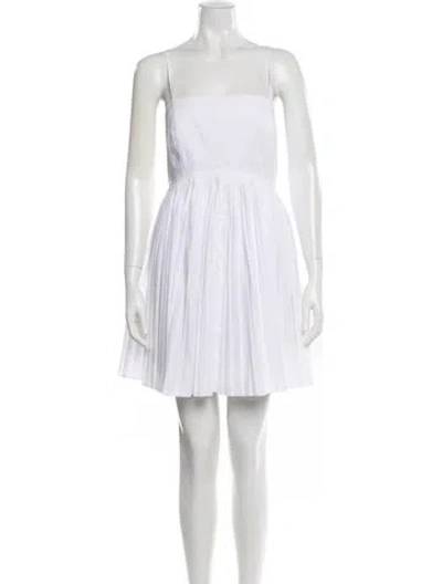 Pre-owned Simkhai Square Neckline Mini Dress In White