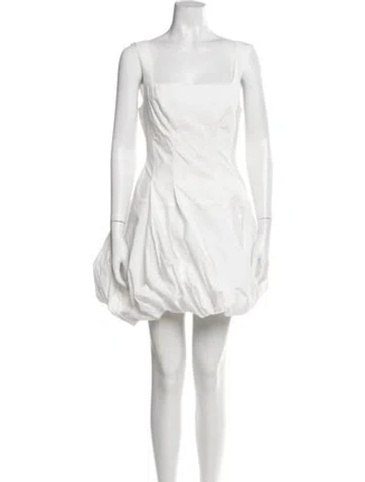 Pre-owned Simkhai Square Neckline Mini Dress In White
