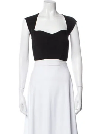 Pre-owned Simkhai Square Neckline Short Sleeve Crop Top In Multi