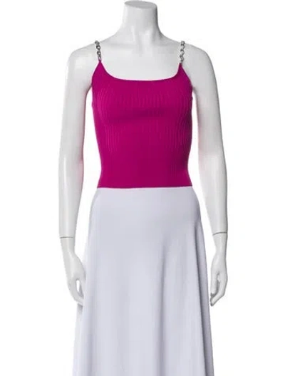 Pre-owned Simkhai Square Neckline Sleeveless Crop Top In Pink