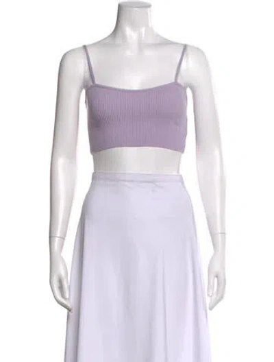 Pre-owned Simkhai Square Neckline Sleeveless Crop Top In White