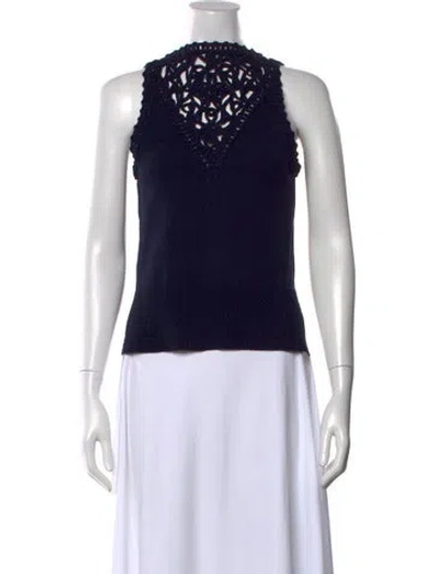 Pre-owned Simkhai Square Neckline Sleeveless Top In Blue