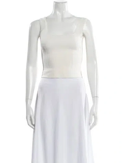 Pre-owned Simkhai Square Neckline Sleeveless Top In Neutral