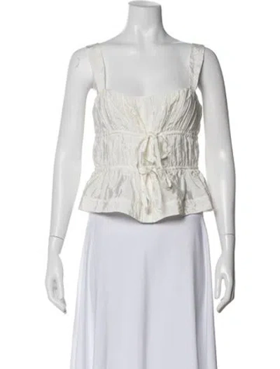 Pre-owned Simkhai Square Neckline Sleeveless Top In Neutral