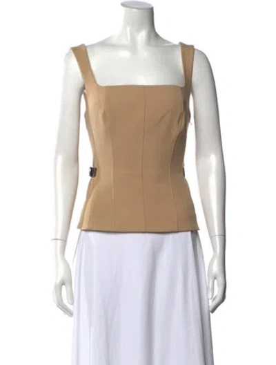 Pre-owned Simkhai Square Neckline Sleeveless Top In Neutral