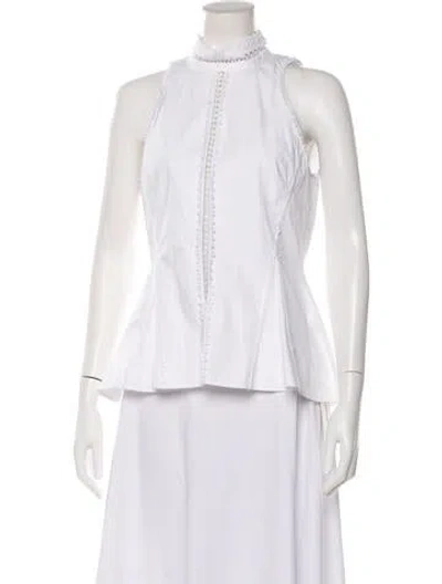 Pre-owned Simkhai Square Neckline Sleeveless Top In White