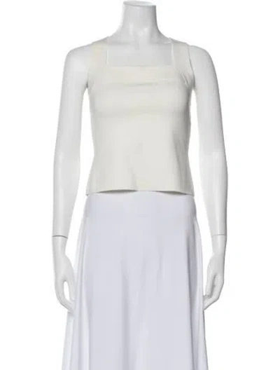 Pre-owned Simkhai Square Neckline Sleeveless Top In White