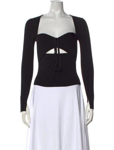 Pre-owned Simkhai Square Neckline Sweater In Black