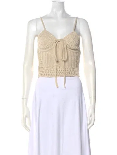 Pre-owned Simkhai Square Neckline Sweater In Neutral