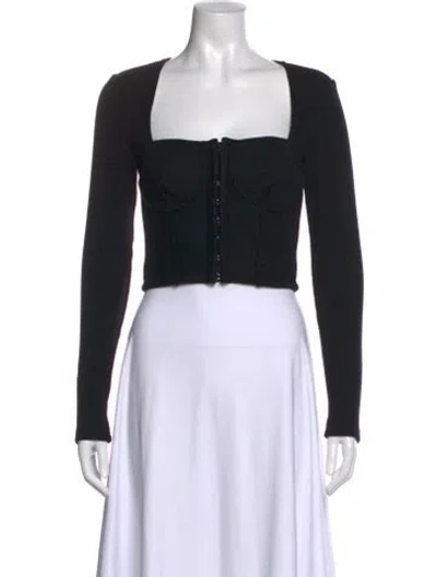 Pre-owned Simkhai Square Neckline Sweater W/ Tags In Black