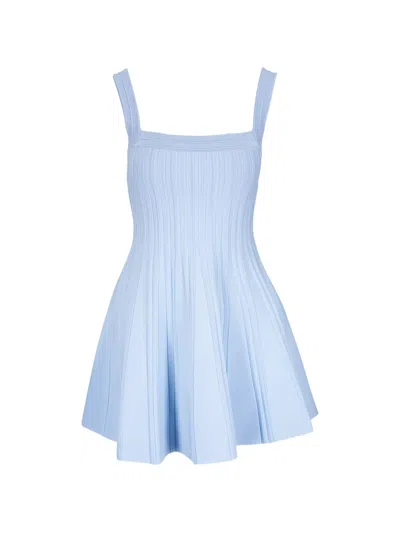 Simkhai Square-neck Mini Dress In Blue