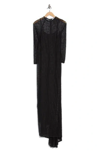 Simkhai Stacy Long Sleeve Lace Gown In Black