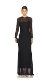 Simkhai Stacy Longsleeve Gown In 黑色