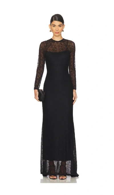 Simkhai Stacy Longsleeve Gown In 黑色