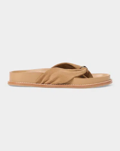 Simkhai Stella Suede Sport Sandals In Brown