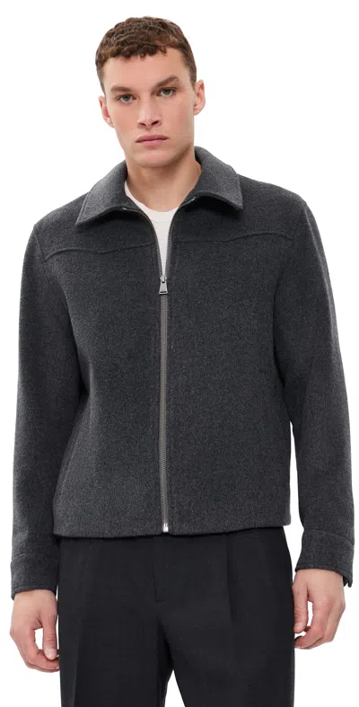 Simkhai Sterling Zip Front Jacket Dark Charcoal In Gray