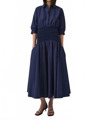 Simkhai Stiles Cotton Shirt In Midnight In Blue