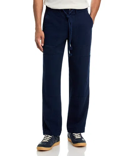 Simkhai Straight Fit Chase Utility Drawstring Pants In Blue