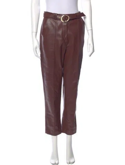Pre-owned Simkhai Straight Leg Pants In Brown