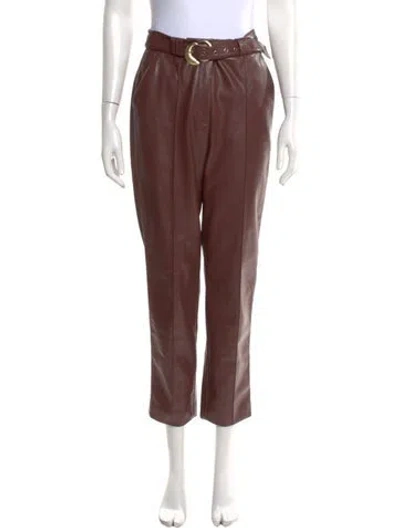 Pre-owned Simkhai Straight Leg Pants In Brown