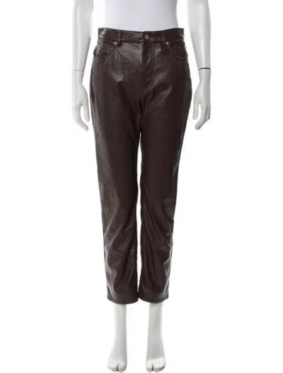 Pre-owned Simkhai Straight Leg Pants In Brown
