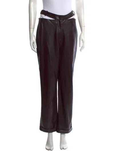 Pre-owned Simkhai Straight Leg Pants In Brown