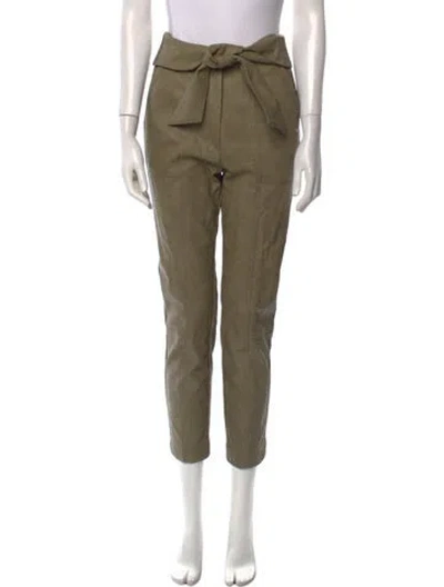 Pre-owned Simkhai Straight Leg Pants In Green