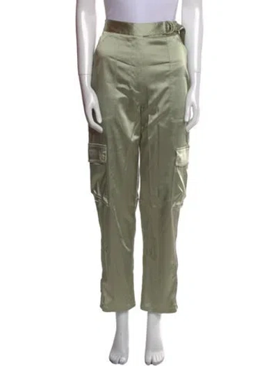 Pre-owned Simkhai Straight Leg Pants In Green