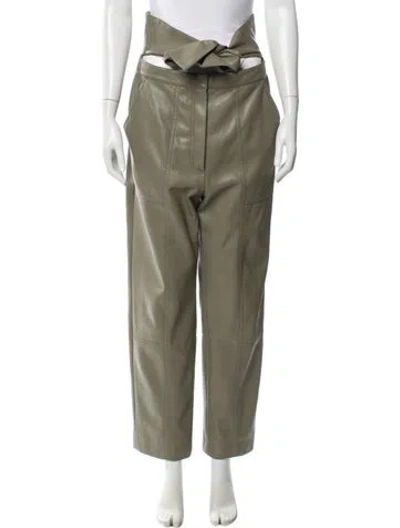 Pre-owned Simkhai Straight Leg Pants In Green