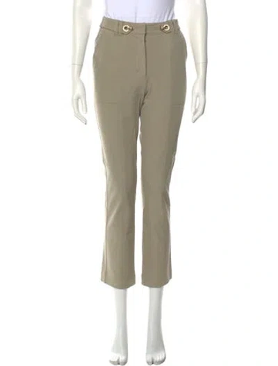 Pre-owned Simkhai Straight Leg Pants In Green