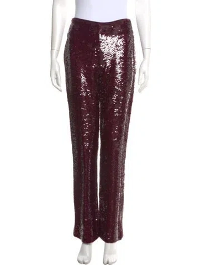 Pre-owned Simkhai Straight Leg Pants W/ Tags In Burgundy
