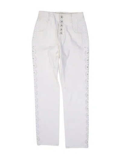 Pre-owned Simkhai Straight Leg Pants In White
