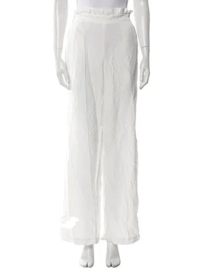 Pre-owned Simkhai Straight Leg Pants In White
