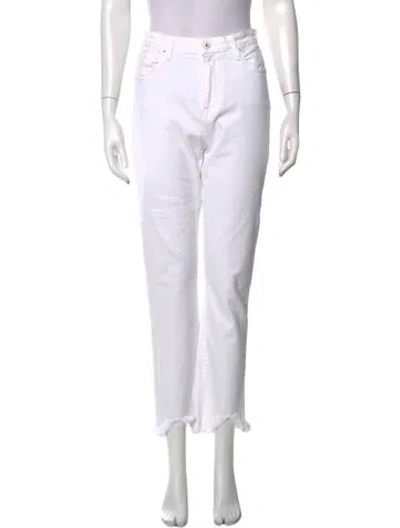 Pre-owned Simkhai Straight Leg Pants In White