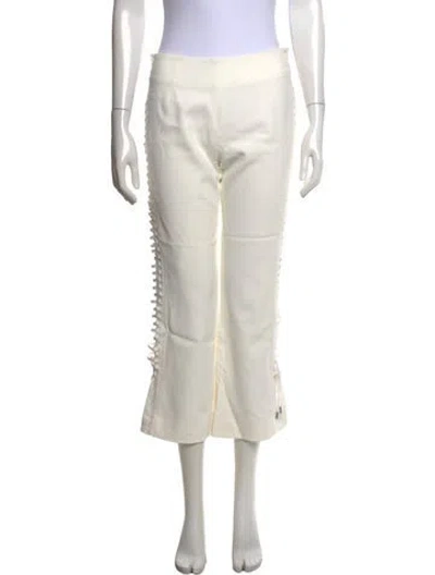 Pre-owned Simkhai Straight Leg Pants In White