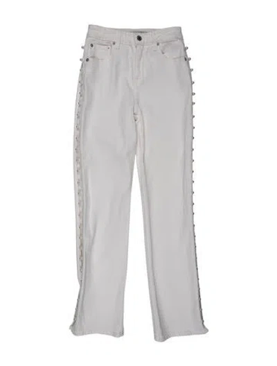 Pre-owned Simkhai Straight Leg Pants In White