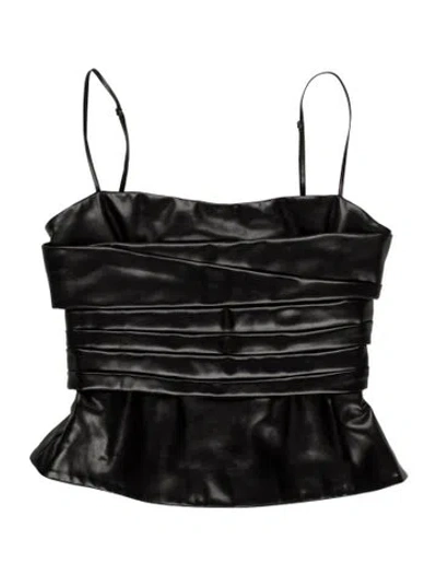 Pre-owned Simkhai Strapless Crop Top In Black
