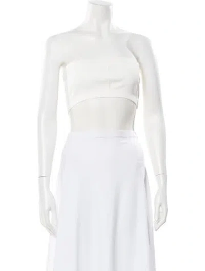 Pre-owned Simkhai Strapless Crop Top In Neutral