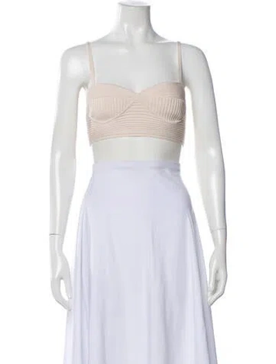 Pre-owned Simkhai Strapless Crop Top W/ Tags In White