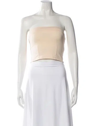 Pre-owned Simkhai Strapless Crop Top In White